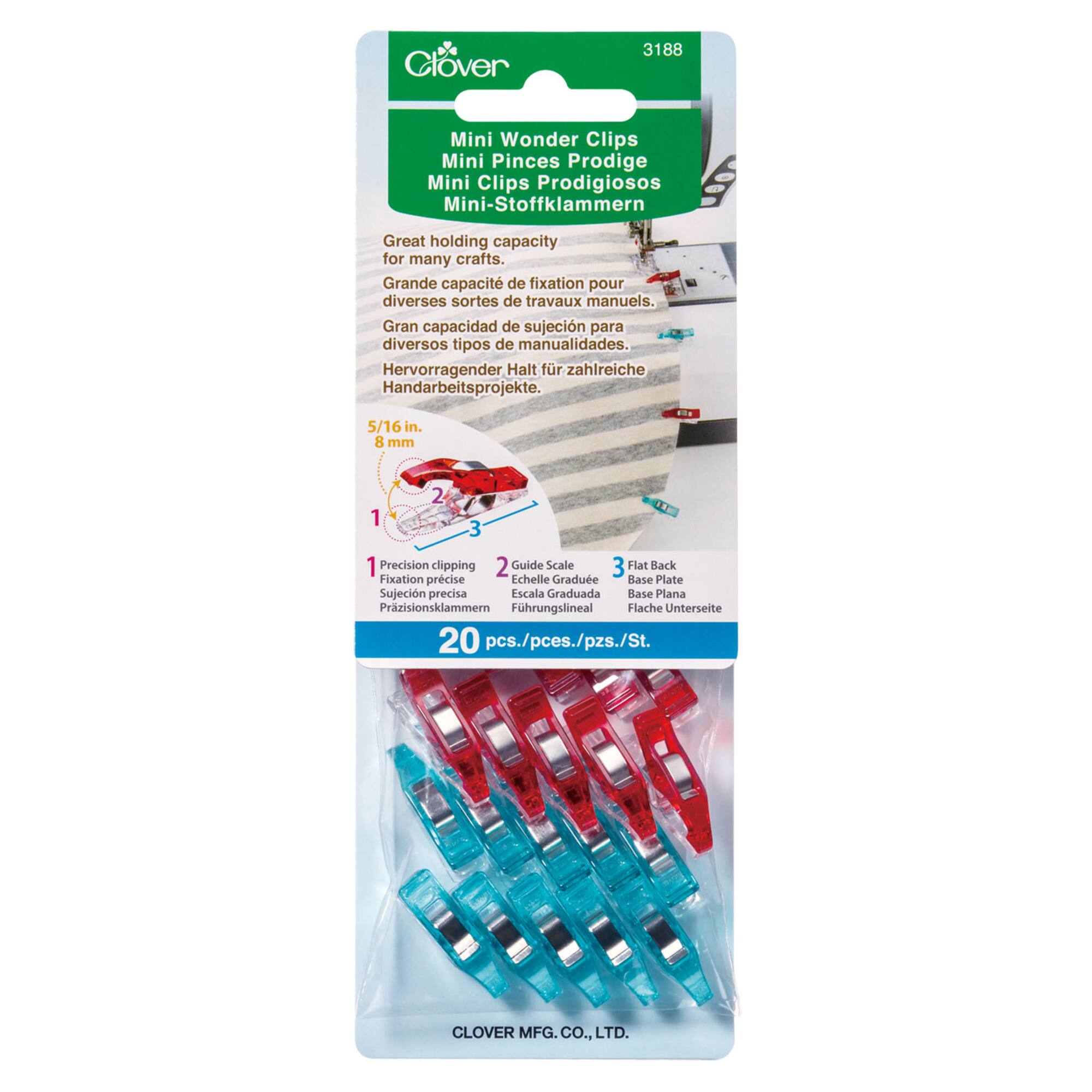 Clover Blue & Red Wonder Clips, 20ct.